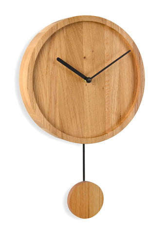 Moderne Pendeluhr Swing Eiche - www.wanduhr.de