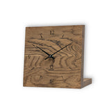 Tischuhr Knick massive Räuchereiche Holz Zifferblatt - www.wanduhr.de