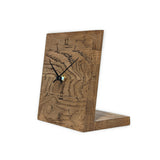 Tischuhr Knick massive Räuchereiche Holz Zifferblatt - www.wanduhr.de