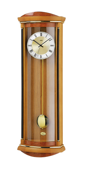 AMS Elegante Funkpendeluhr Holz - www.wanduhr.de