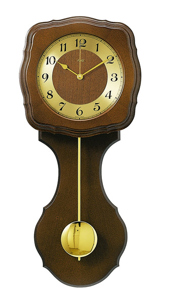 AMS Nostalgische Pendelwanduhr Holz - www.wanduhr.de