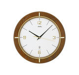 AMS Wanduhr Nussbaum Circle Gold - www.wanduhr.de