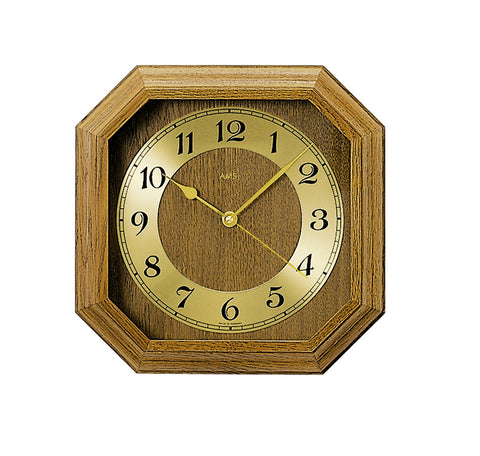 AMS Wanduhr Oktagon Holz - www.wanduhr.de