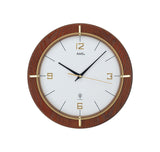 AMS Wanduhr Nussbaum Circle Gold - www.wanduhr.de