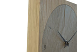 Tischuhr Eiche Massivholz Naturstein - www.wanduhr.de