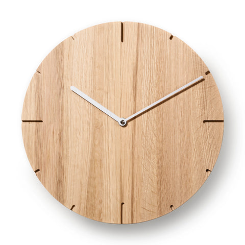 Moderne Holzwanduhr aus massivem Holz - Solide - Natuhr® - www.wanduhr.de