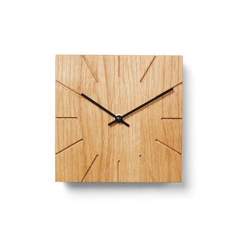 Minimalistische Tisch- und Wanduhr aus massivem Holz - Beam - Natuhr® - www.wanduhr.de