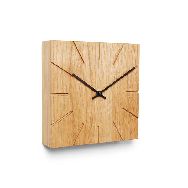 Minimalistische Tisch- und Wanduhr aus massivem Holz - Beam - Natuhr® - www.wanduhr.de