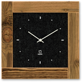 Wanduhr Scheune - Altholz Fichte sonnenverbrannt - Filz - Natuhr Ⓡ - www.wanduhr.de