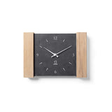 Wanduhr / Tischuhr Eiche Massivholz mit Schiefer - Natuhr Ⓡ - www.wanduhr.de