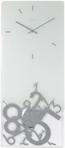 Wanduhr Nextime Pendeluhr Dropped Rectangular