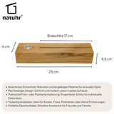 Kerzenhalter Kartenhalter Carla Natuhr Eiche geölt mit Schlitz für Postkarten & Fotos - www.wanduhr.de