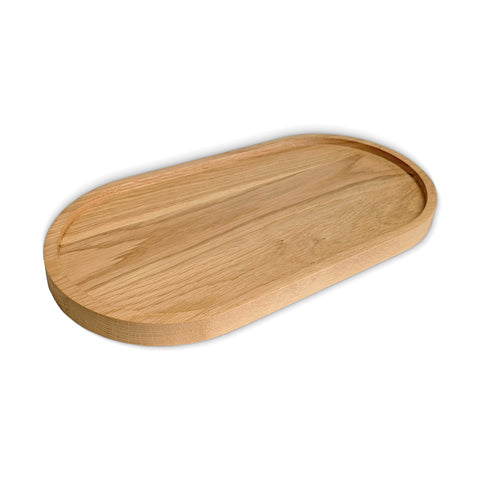 BAGUETTE Holzteller Servierplatte Tablett aus massivem Eichenholz 42 x 22 x 3 cm - www.wanduhr.de