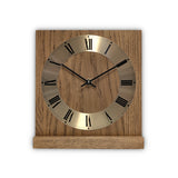 Natuhr Wanduhr Tischuhr - Roman - Holzuhr aus massivem Eichenholz im modernen Stil mit Metallreif - Eiche geölt - www.wanduhr.de