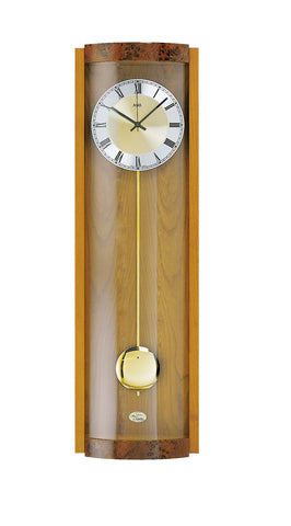 AMS Hochwertige Funkpendeluhr Holz - www.wanduhr.de