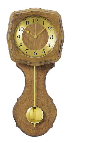 AMS Nostalgische Pendelwanduhr Holz - www.wanduhr.de