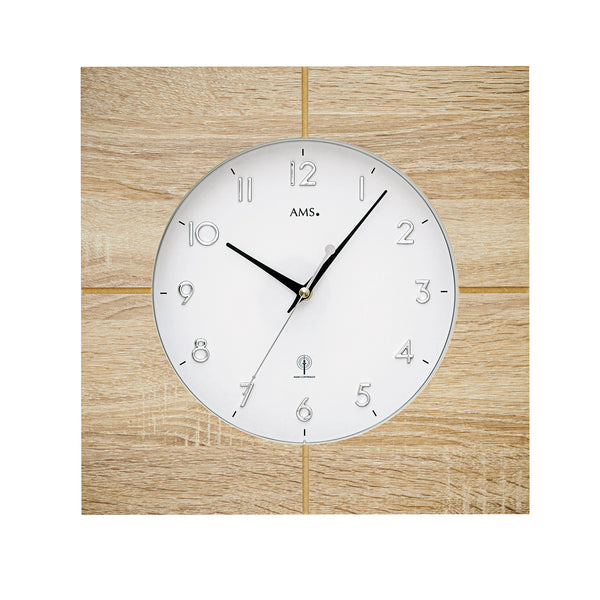 AMS Funkwanduhr Quadrat - www.wanduhr.de