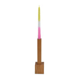 Natuhr Kerzenhalter Block - großer Holz Kerzenständer Eiche geölt für Stabkerzen Tisch Holzdeko Tischdeko Geschenk Hochzeitstag Vintage rustikal skandinavisches Design Kerzen - www.wanduhr.de