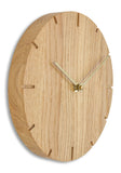 Solide Mini - Wanduhr aus massivem Holz mit Quarz-Uhrwerk - www.wanduhr.de