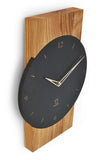 Wanduhr Watzmann Eiche Massivholz mit Schiefer - NatuhrⓇ - www.wanduhr.de