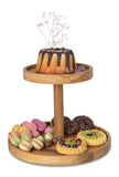 DELIGHT 2-stöckige Etagere aus natürlichem Eichenholz - www.wanduhr.de