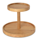 DELIGHT 2-stöckige Etagere aus natürlichem Eichenholz - www.wanduhr.de