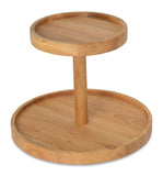 DELIGHT 2-stöckige Etagere aus natürlichem Eichenholz - www.wanduhr.de