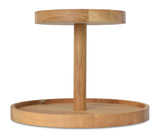 DELIGHT 2-stöckige Etagere aus natürlichem Eichenholz - www.wanduhr.de