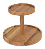 DELIGHT 2-stöckige Etagere aus natürlichem Eichenholz - www.wanduhr.de