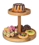 DELIGHT 2-stöckige Etagere aus natürlichem Eichenholz - www.wanduhr.de
