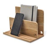 Maestro - Organizer + Ladestation aus Eichenholz für Tablets, Smartphones, Bücher, Briefe uvm. - www.wanduhr.de