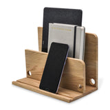 Maestro - Organizer + Ladestation aus Eichenholz für Tablets, Smartphones, Bücher, Briefe uvm. - www.wanduhr.de