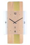 Wanduhr Fusion Natuhr massives Holz mit Metall-Elementen - www.wanduhr.de