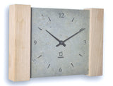 Wanduhr / Tischuhr Eiche Massivholz mit Schiefer - Natuhr Ⓡ - www.wanduhr.de